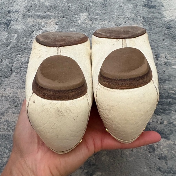 Tory Burch Leather Whipstitch Trim Loafers, Women’s 8M, Bone - Picture 15 of 15